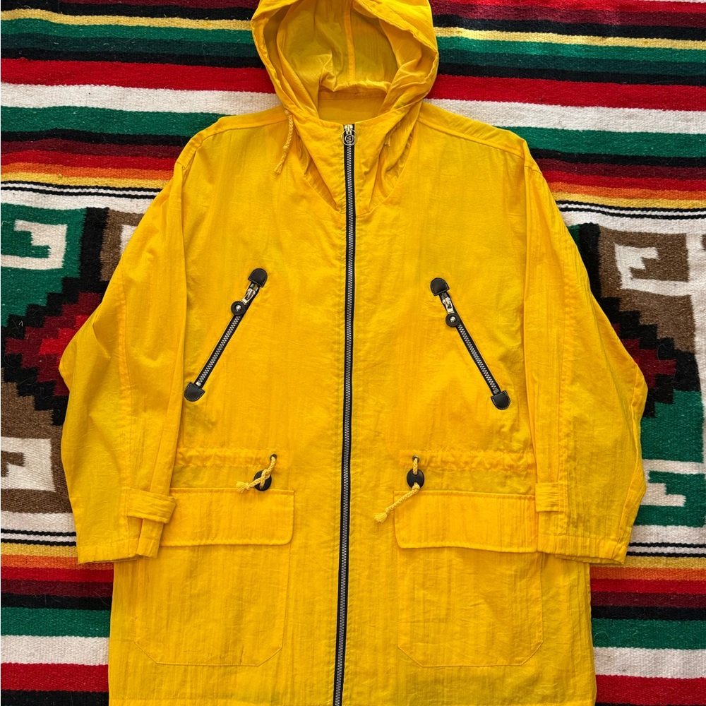 Bright Yellow Hooded Jacket